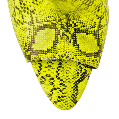 Open Toe Snake Fluorescent Color Stiletto High Heel Over The Knee Boot | Onlymaker Essential