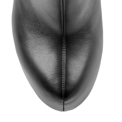 Faux Leather Platform High Heels Thigh High Boots | Onlymaker Quality