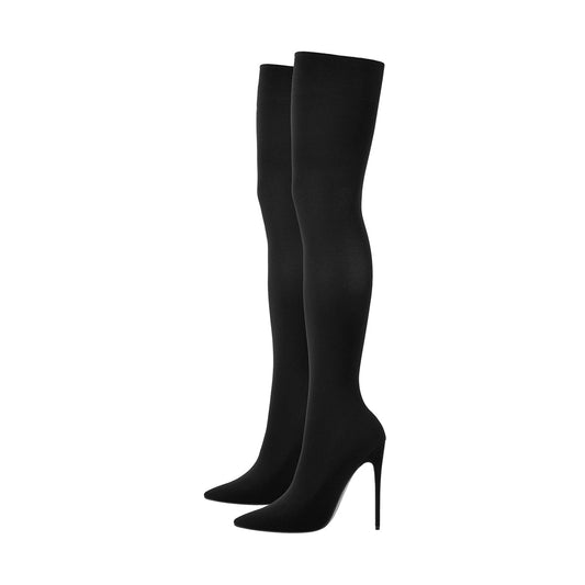Pointy Toe Over The Knee Stockings Boots | Onlymaker Quality