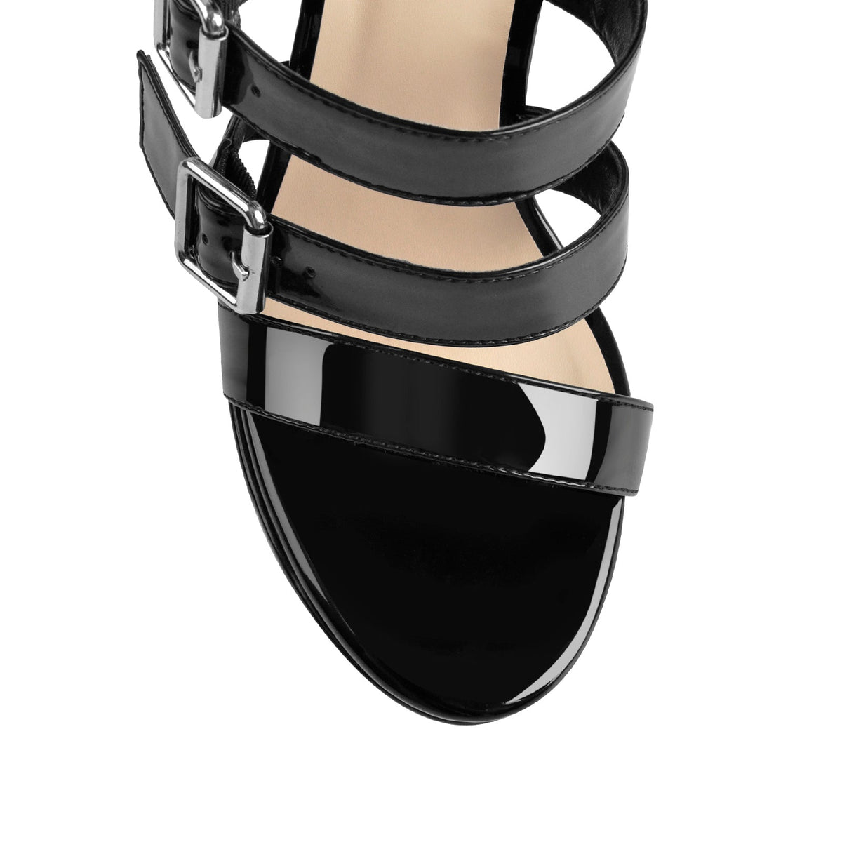 Round Toe Black Over The Knee Stiletto Boots Sandals | Onlymaker Customer Favorite