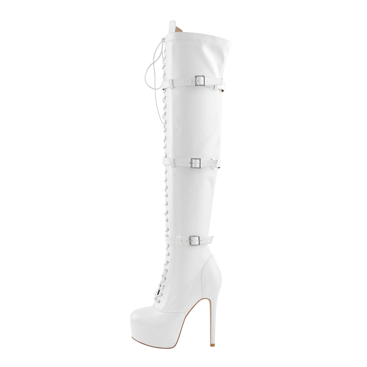 Platform Lace-Up Over The Knee Thigh Boots | Onlymaker Trusted