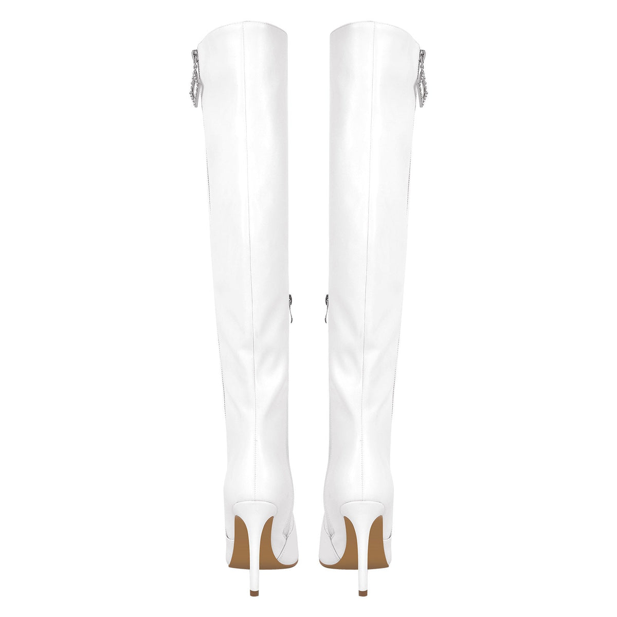 Pointed Toe Zipper Over The Knee Stilettos Boots | Onlymaker Top Pick
