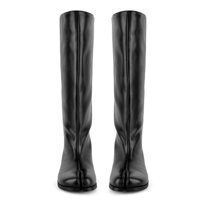 Round Toe Tabi Knee High Flat Boots | Onlymaker Value