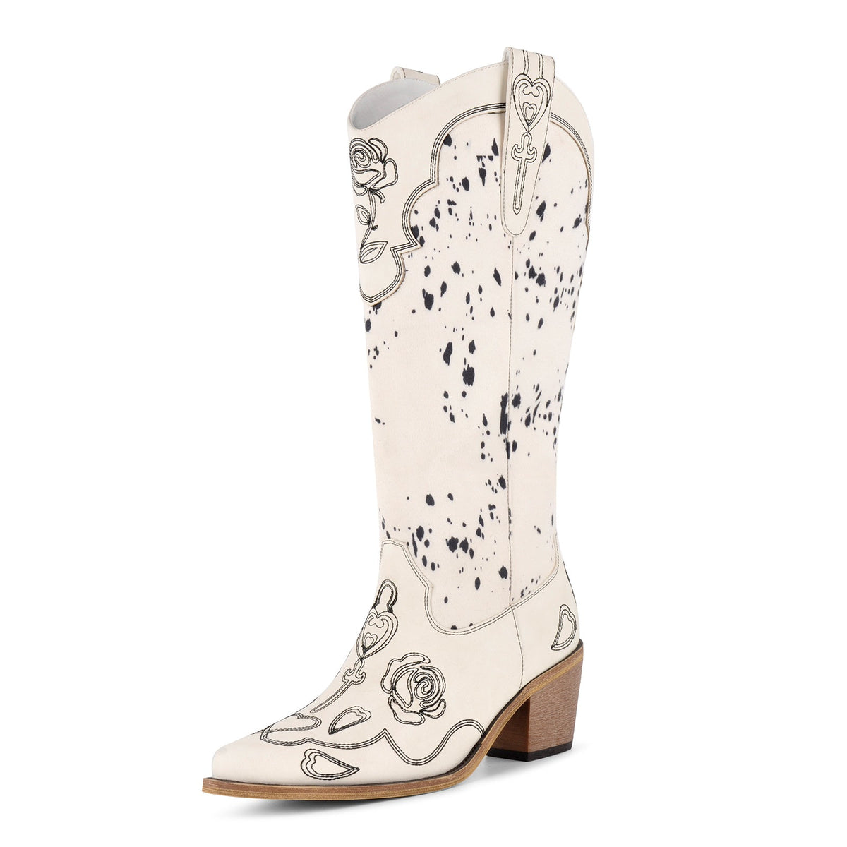 Embroidery Suede Patchwork Knee High Western Boots | Onlymaker Special Offer