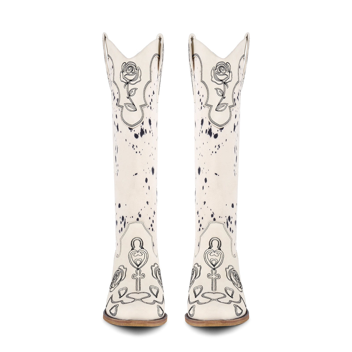 Embroidery Suede Patchwork Knee High Western Boots | Onlymaker Special Offer
