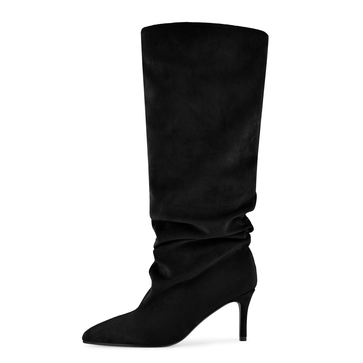 Pointed Toe Suede Slouch Knee High Boots | Onlymaker Signature