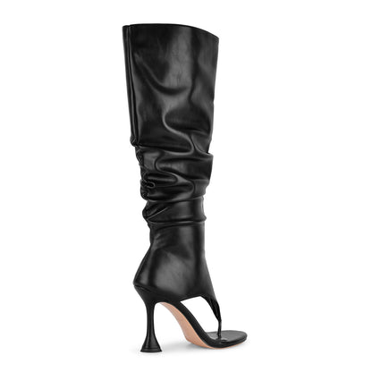 Round Toe Flip Flops Knee High Boots Sandals | Onlymaker Special Offer