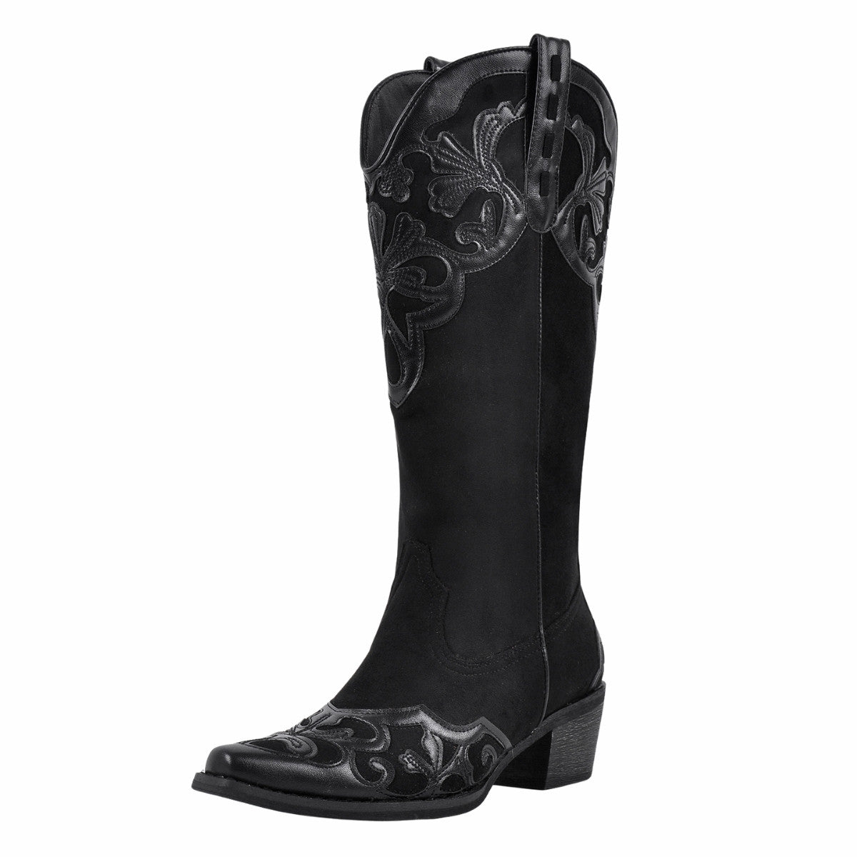 Pointed Toe Suede Knee High Western Boots | Onlymaker Everyday