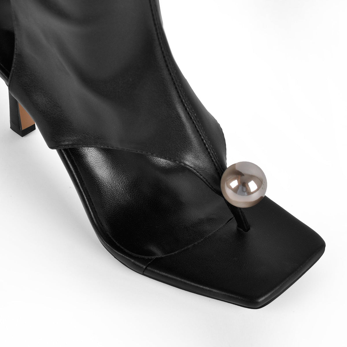 Thong Square Toe Knee High Bootie Sandals | Onlymaker Deals