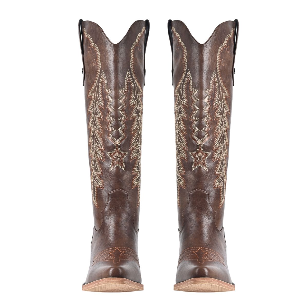 Pointed Toe Embroidery Knee High Western Boots | Onlymaker Special Offer