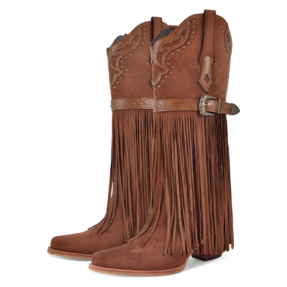 Fringe Embroidery Knee High Western Boots | Onlymaker Great Value