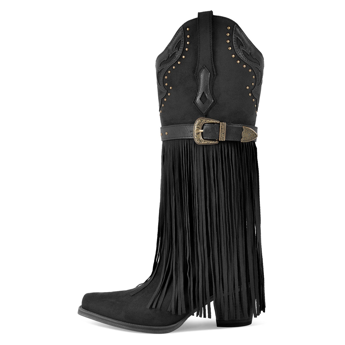 Fringe Embroidery Knee High Western Boots | Onlymaker Great Value