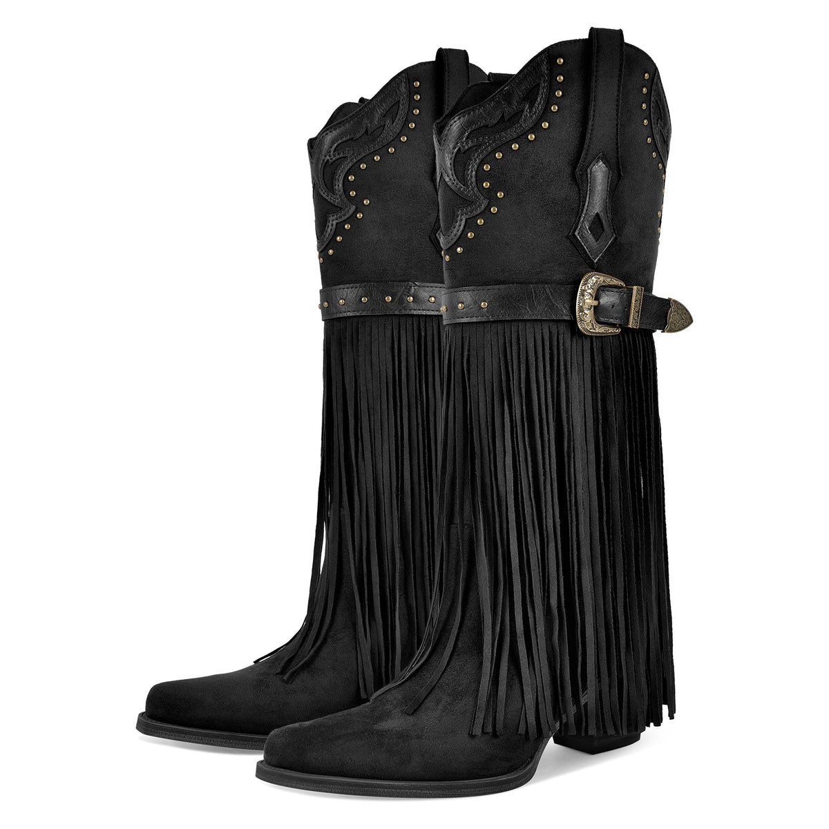 Fringe Embroidery Knee High Western Boots | Onlymaker Great Value