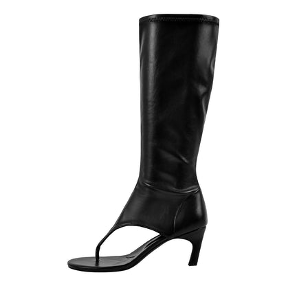 Thong Round Toe Mid-Calf Bootie Sandals | Onlymaker Discount