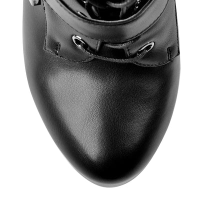 Punk Buckle Strap Platform High Heels Ankle Boots | Onlymaker Latest