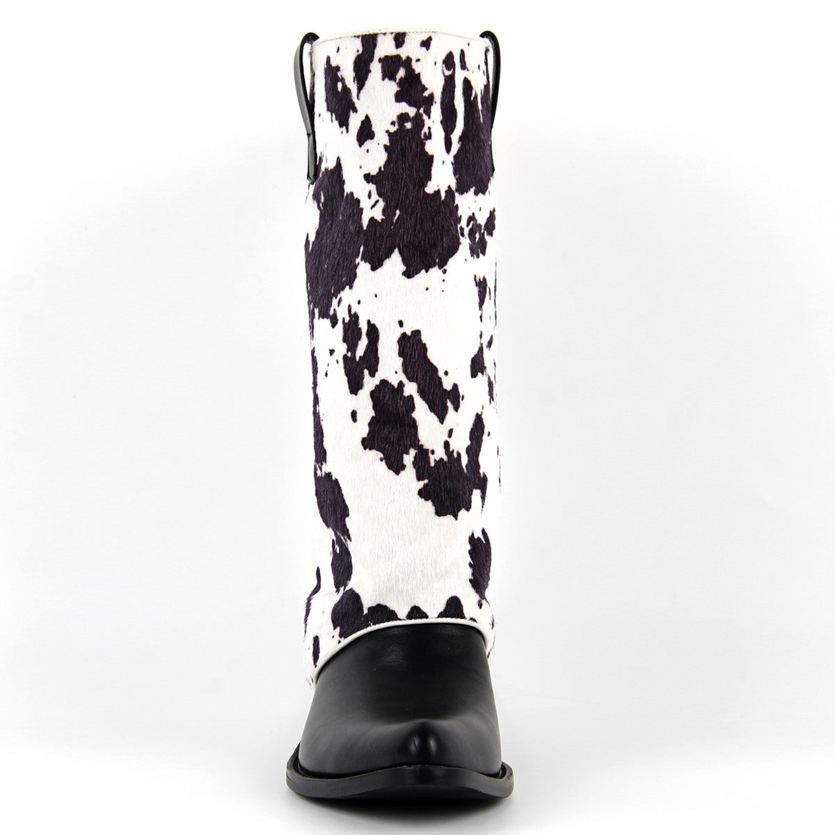 Pointed Toe Cowhide Fold Over Mid-Calf Boots | Onlymaker Essential