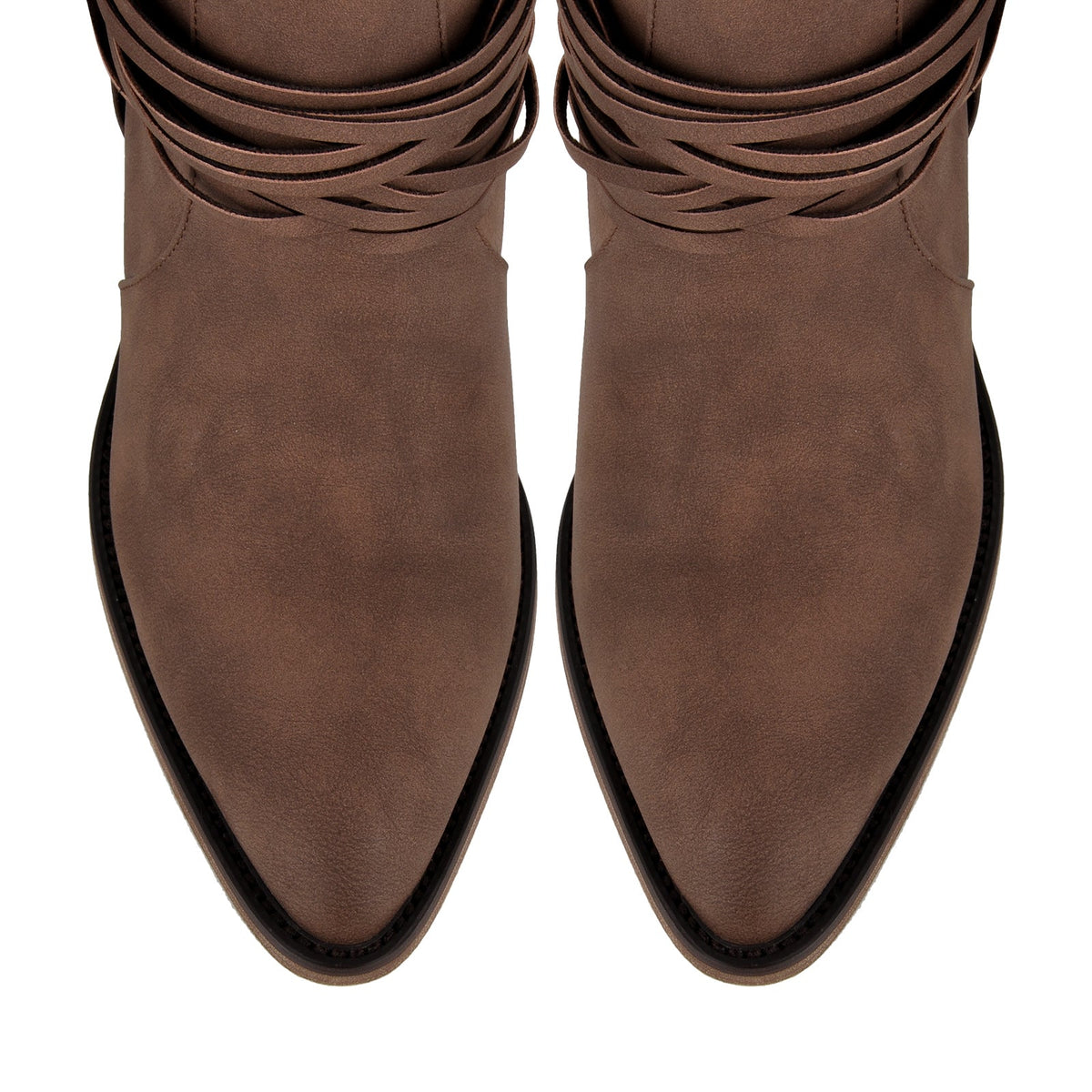 Ruched Buckle Strap Mid-Calf Western Boots | Onlymaker Deals