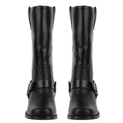Buckle Strap Chunky Heel Mid-Calf Boots | Onlymaker Value