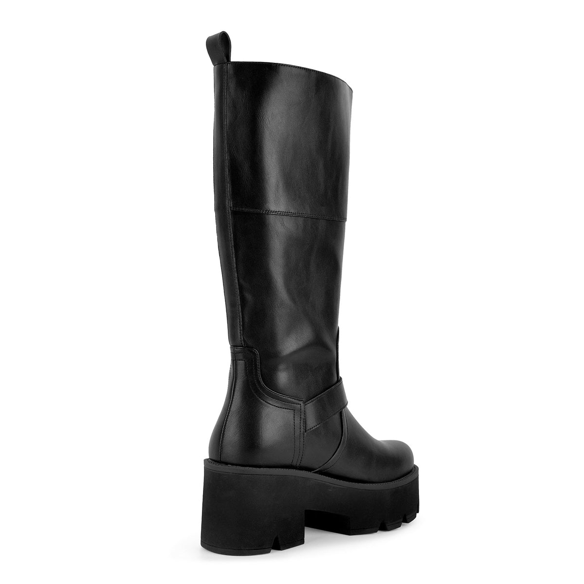 Platform Buckle Strap Zipper Mid-Calf Boots | Onlymaker Exclusive