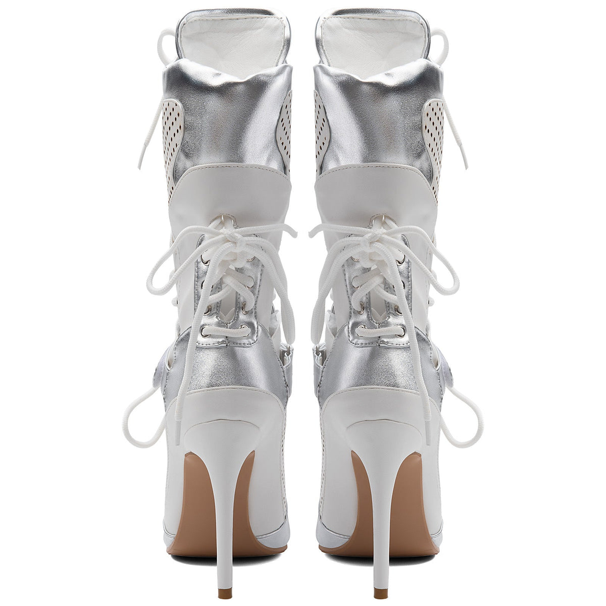 Pointed Toe Cutout Lace-up Sporty Ankle Boots | Onlymaker Deals