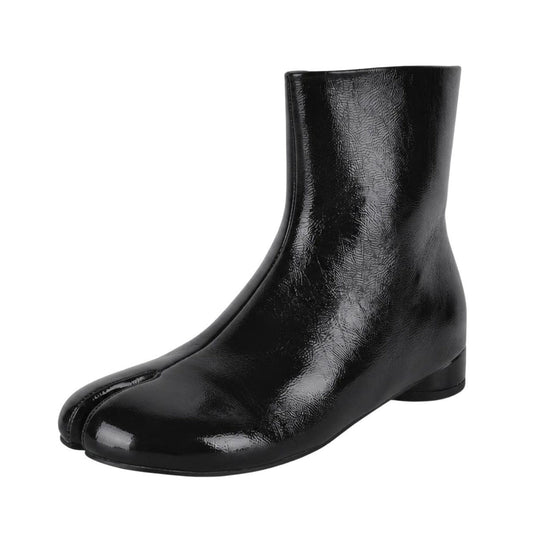 Round Toe Tabi Round Heel Flat Ankle Boots | Onlymaker Trusted
