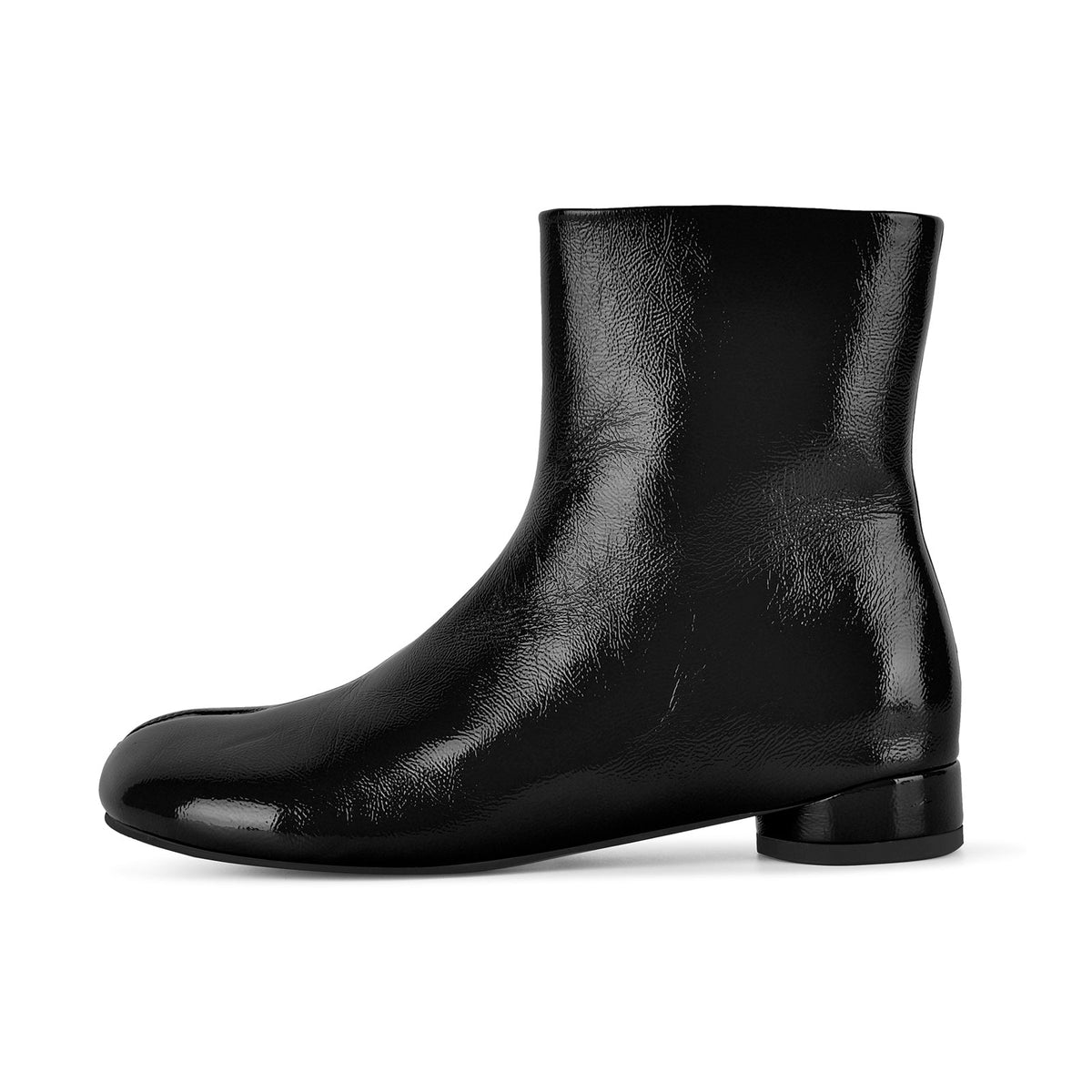 Round Toe Tabi Round Heel Flat Ankle Boots | Onlymaker Trusted