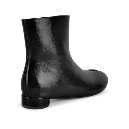 Round Toe Tabi Round Heel Flat Ankle Boots | Onlymaker Trusted