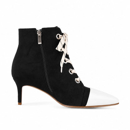 Suede Pointed Toe Lace-up Stiletto Ankle Boots | Onlymaker Trusted