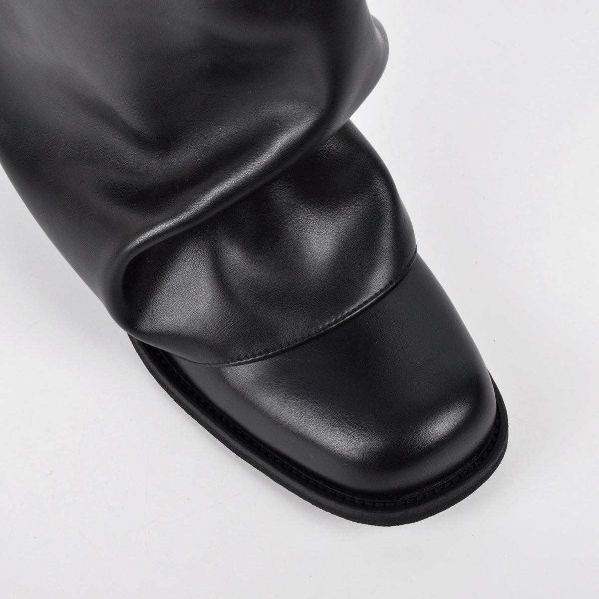 Square Toe Fold Over Chunky Heel Ankle Boots | Onlymaker Discount