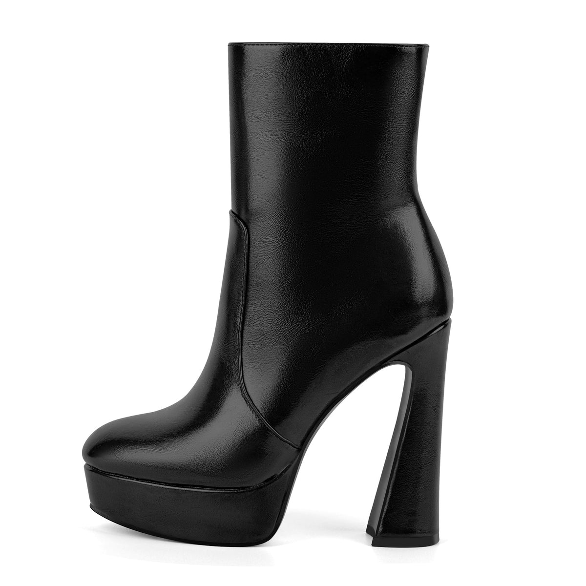 Platform Chunky Heel Zipper Ankle Boots | Onlymaker Popular