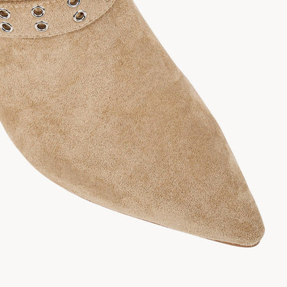 Suede Multi-Buckle Kitten Heel Ankle Boots | Onlymaker Great Value