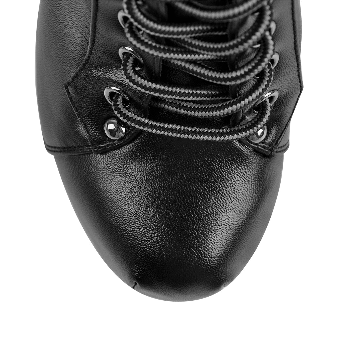 Black Platform Round Toe Chunky Heel Ankle Boots | Onlymaker Hot Sale