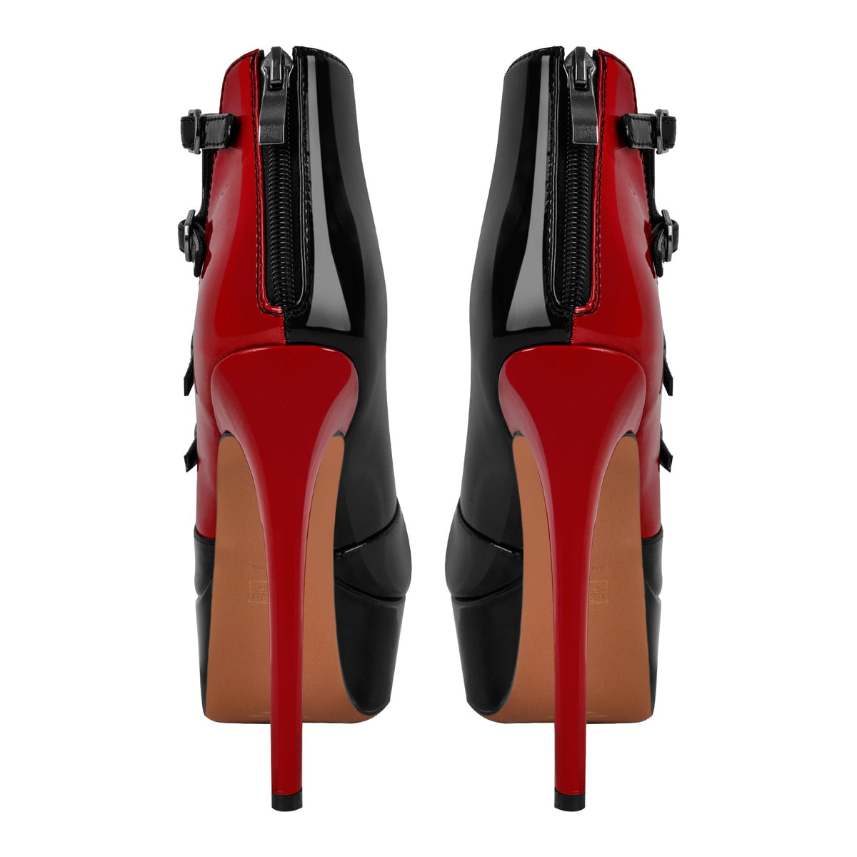 Peep Toe Platform Multi Buckle Ankle Boots | Onlymaker Signature