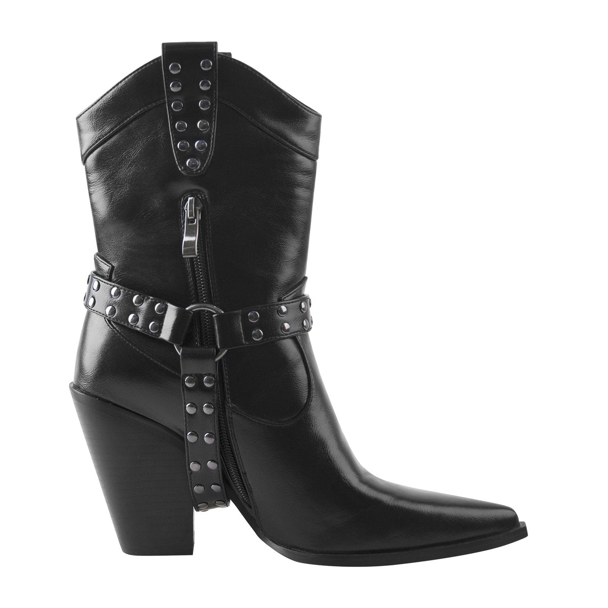 Pointed Toe Black Cowgirl Boots | Onlymaker Featured