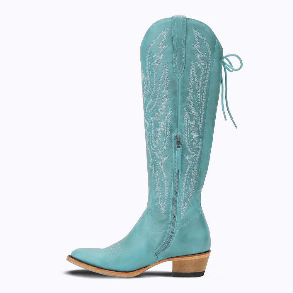 Embroidery Knee High Western Boots | Onlymaker Signature