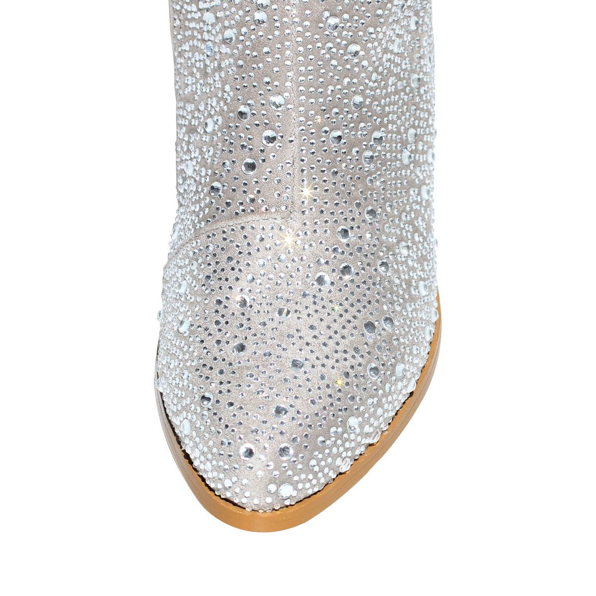 Chunky Heel Rhinestone Tassel Knee High Boots | Onlymaker Classic