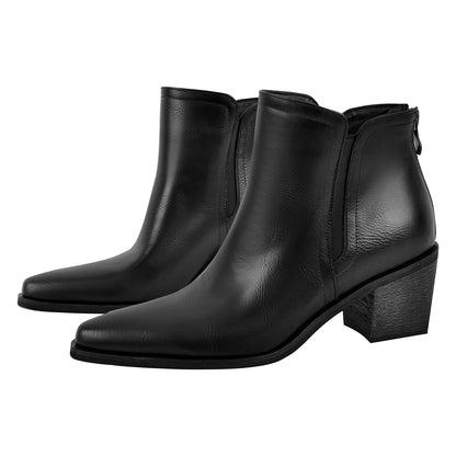Pointed Toe Chunky Heel Western Ankle Boot | Onlymaker Deals
