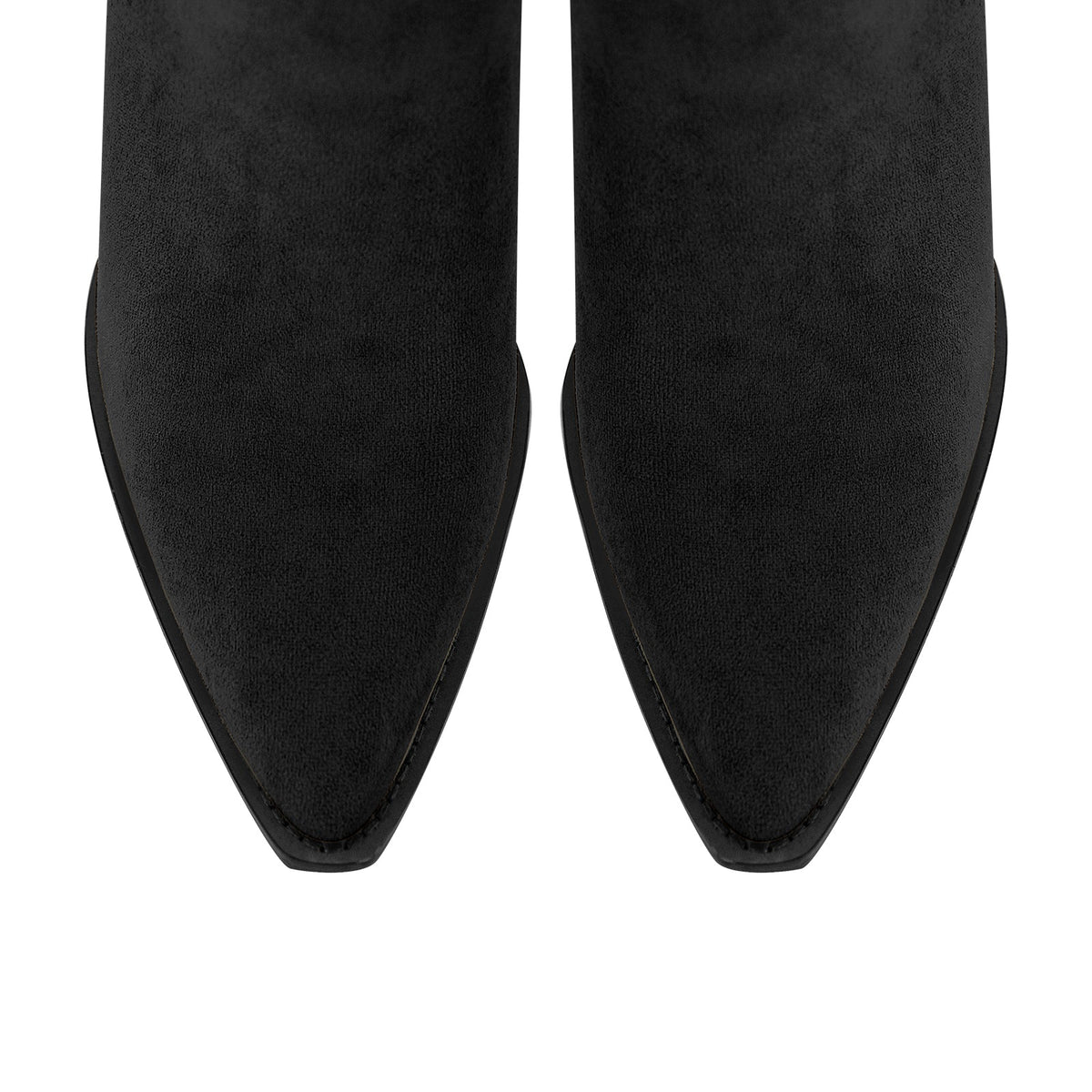 Pointed Toe Suede Chunky Heel Western Ankle Boots | Onlymaker Value