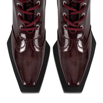 Square Toe Buckle Ankle Boots | Onlymaker Premium