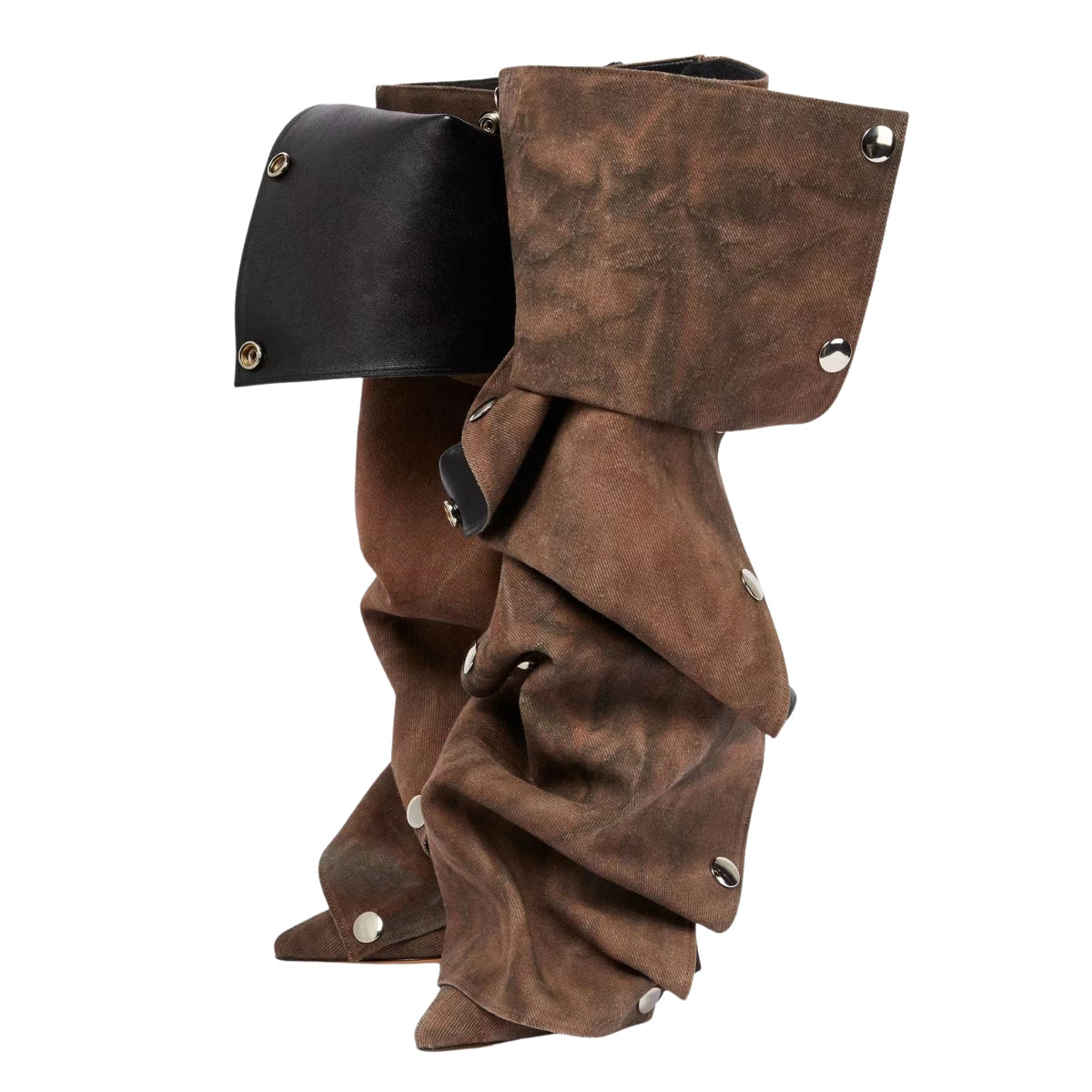 Pointed Toe Buckle Stiletto Removable Boots | Onlymaker Latest