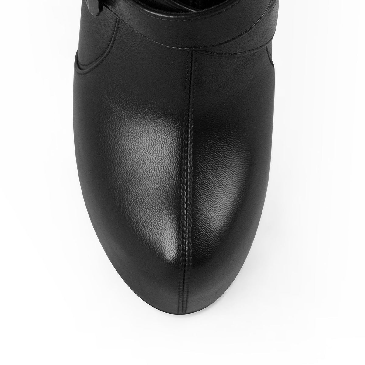 Round Toe Platform Chunky Buckle Zipper Ankle Boots | Onlymaker Best Seller