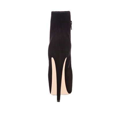 Round Toe Side Zipper Slim Ankle Boots | Onlymaker Everyday