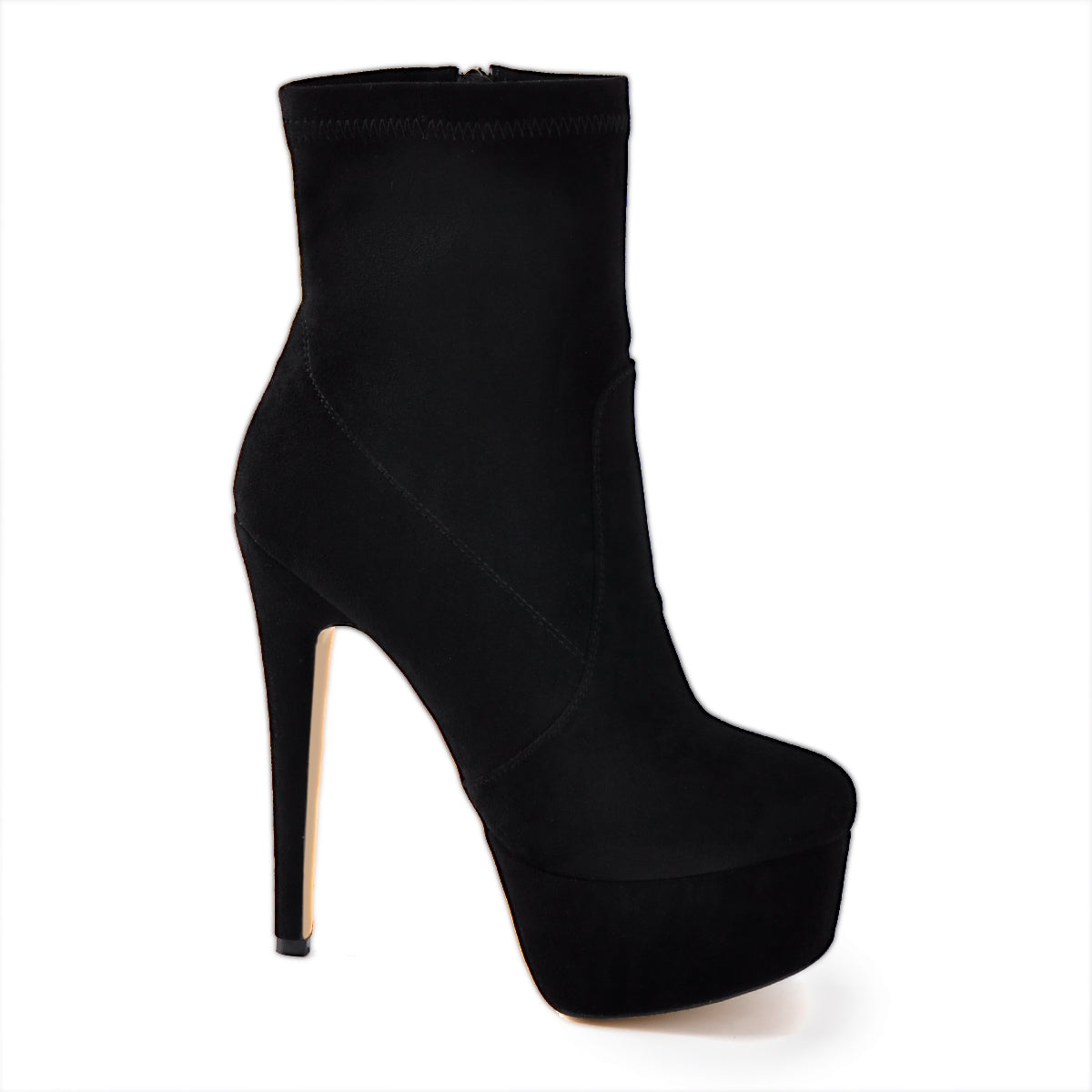 Lycra Stretch Platform Stiletto High Heel Ankle Boots | Onlymaker Quality