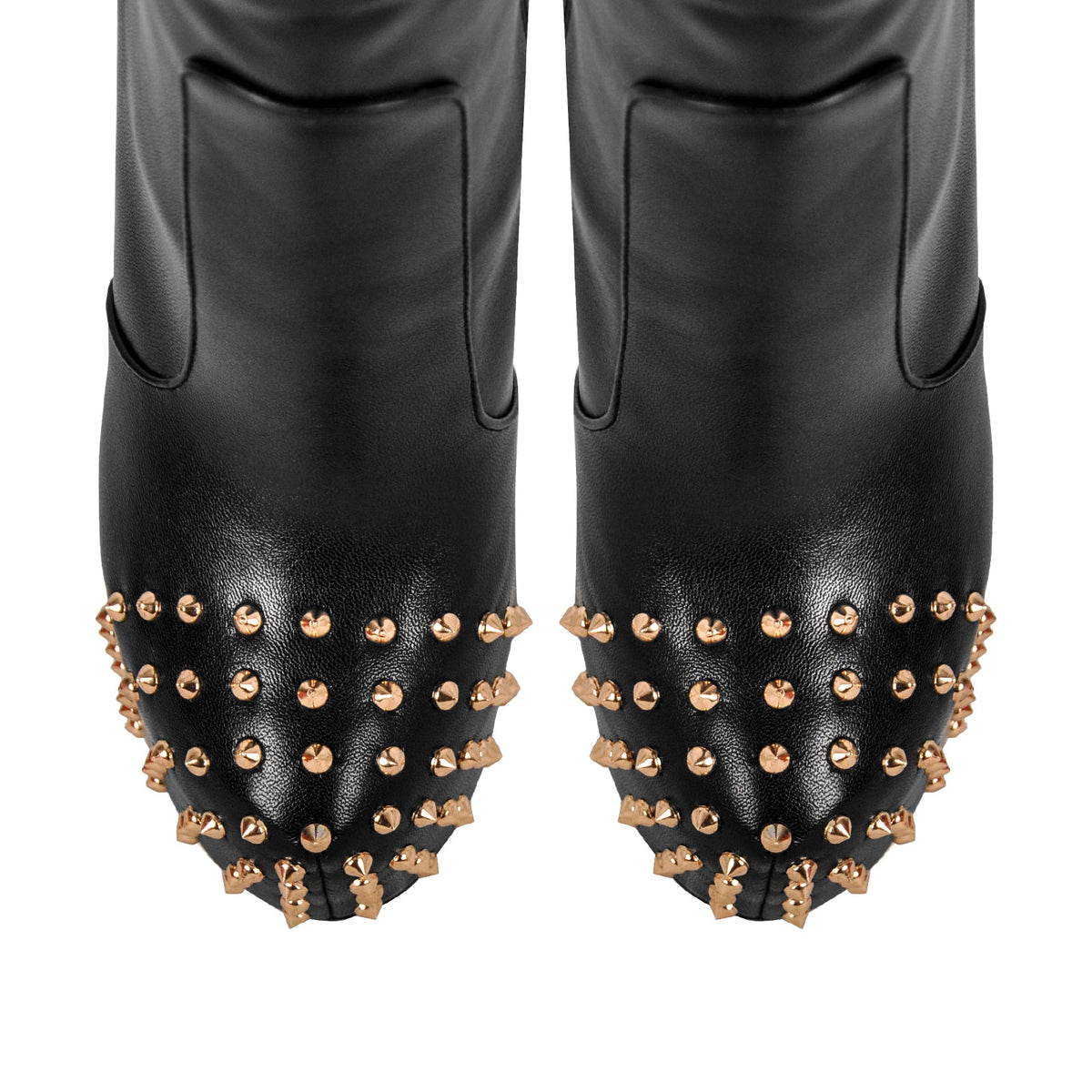 Round Toe Stiletto Rivet Over The Knee Boots | Onlymaker Customer Favorite