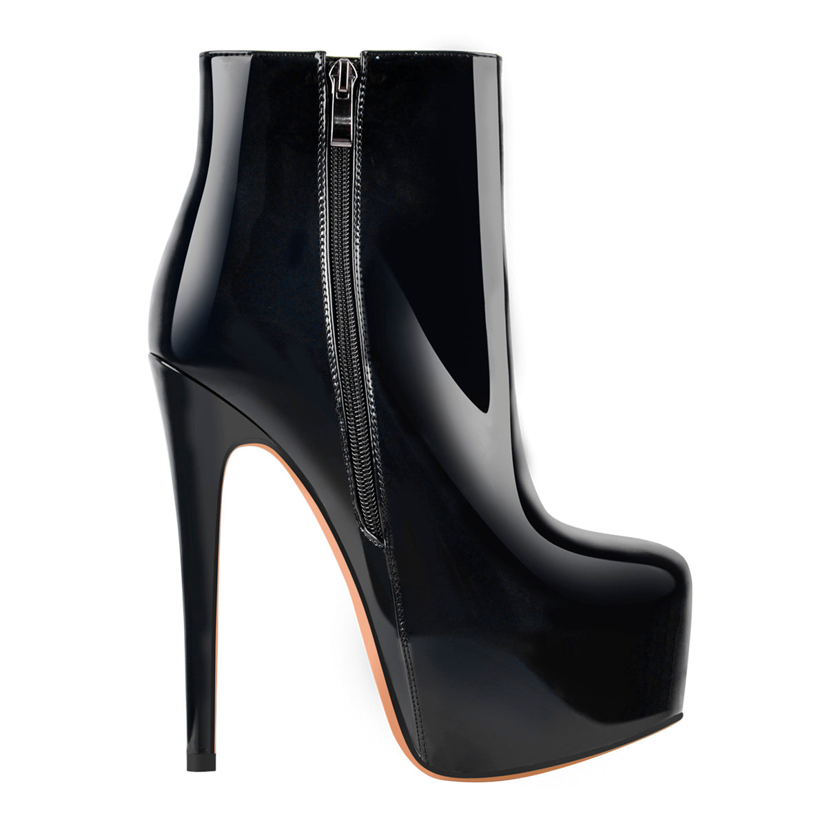 Platform Side Zipper Stiletto Ankle Boots | Onlymaker Quality