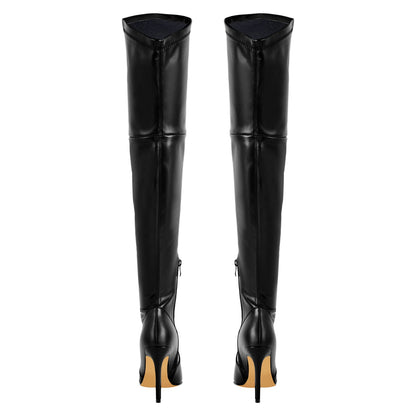 Pointed Toe Over The Knee Stiletto Stretch Boots | Onlymaker Sale