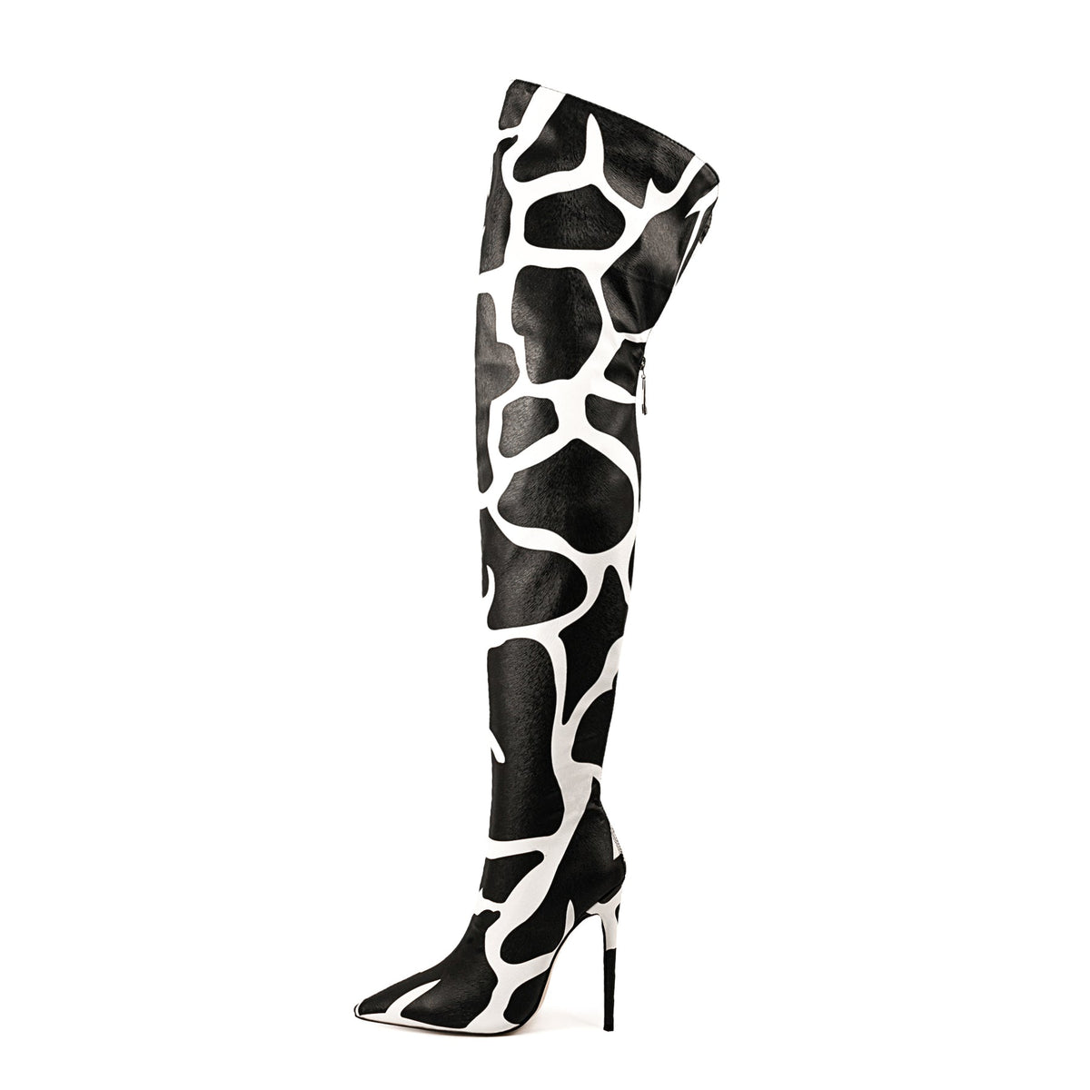 Cow Print Over The Knee Stiletto Boots | Onlymaker Recommended