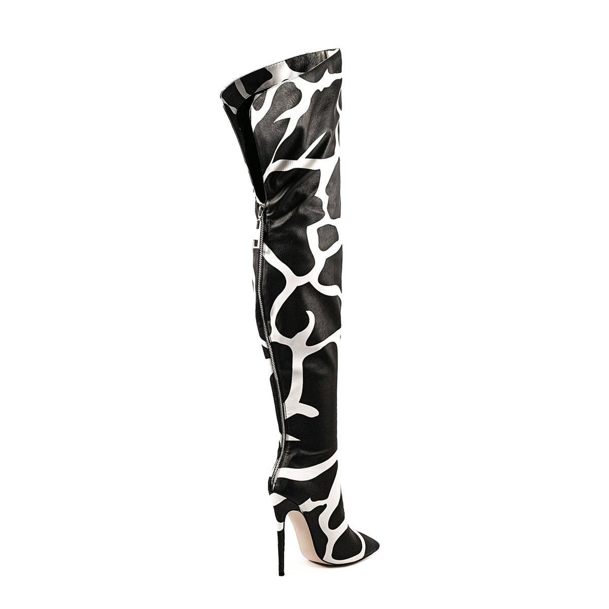 Cow Print Over The Knee Stiletto Boots | Onlymaker Recommended