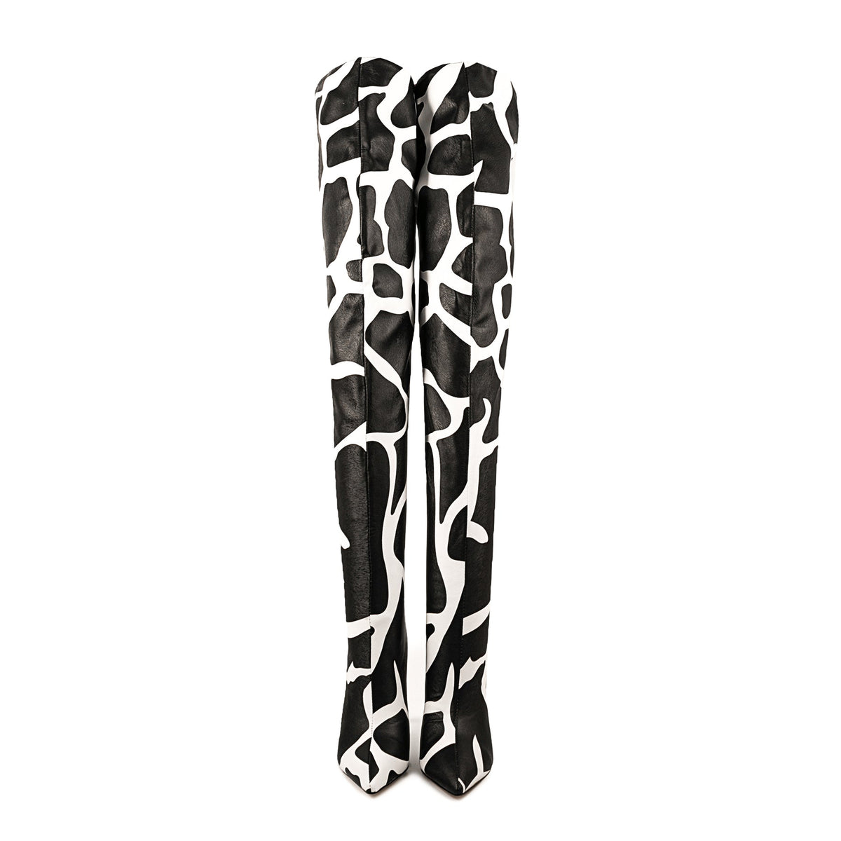 Cow Print Over The Knee Stiletto Boots | Onlymaker Recommended