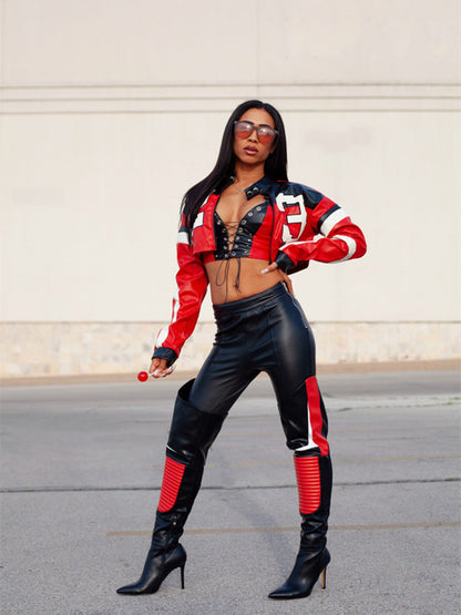 Pointed Toe Color-coordinated Stiletto Over the Knee Boots | Onlymaker Latest